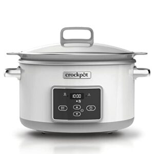 Crock-Pot wolnowar cyfrowy z misą Duraceramic 5l, funkcja saute, cyfrowy wyświetlacz, wyjmowana termoodporna misa,