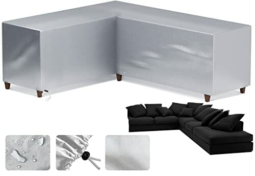 Pokrowiec na meble ogrodowe L-kształt 270x208x84 cm