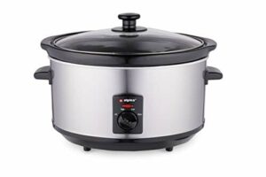 Alpina Slow Cooker – wolnowar – 3,5 litra – ceramiczny pojemnik wewnętrzny – 3 stopnie grzania – stal nierdzewna