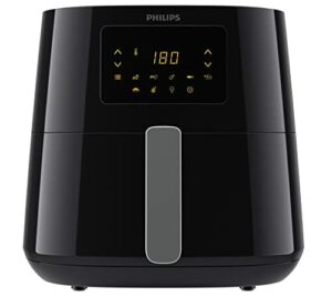 Philips Essential Airfryer XL - 6.2L, Fritteuse ohne Öl, Rapid Air Heißlufttechnologie, Touchscreen, NutriU App mit Rezepten (HD9270/90), 2000 W, ‎15 x 15 x 14 cm, Schwarz