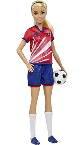 Barbie Careers Fashion Doll & Accessory, Soccer Player with Blonde Pon - obrazek 3