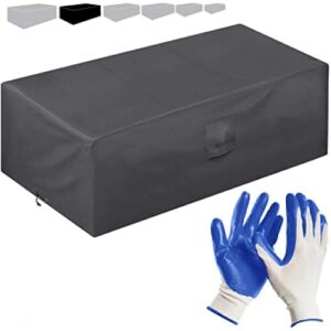 Smartpeas – Okładka Na Zewnątrz – Szary – 242 * 162 * 100 Cm – Wodoodporna Osłona Do Patio Rattan Tabil I Krzesła – Ochrona Przed Deszczem, Wiatrem I Mrozem Plus: Gloves Ogrodniczy