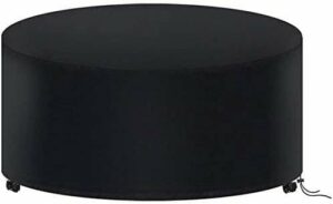 Okrągły pokrowiec na meble ogrodowe, 190 x 80 cm, czarny