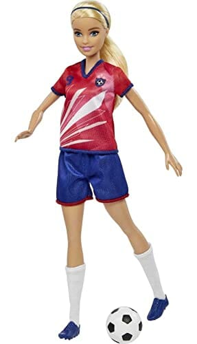 Barbie Careers Fashion Doll & Accessory, Soccer Player with Blonde Pon - obrazek 6