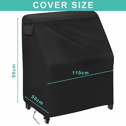 AXPQHL Drewniany koc kuchenny, koc kuchenny z tkaniny Oxford 600D, koc kuchenny na zewnątrz, wiatroszczelny, odporny na deszcz, promieniowanie UV i rozdarcia, 110 l x 50 W, 98 H CM - obrazek 7