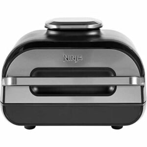 Ninja Foodi MAX [AG551EU] Grill & Heißluft-Fritteuse mit digitalem Temperaturfühler, 3,8 L Fassungsvermögen, 6 Garfunktionen, 2460 W, Grau/Silber