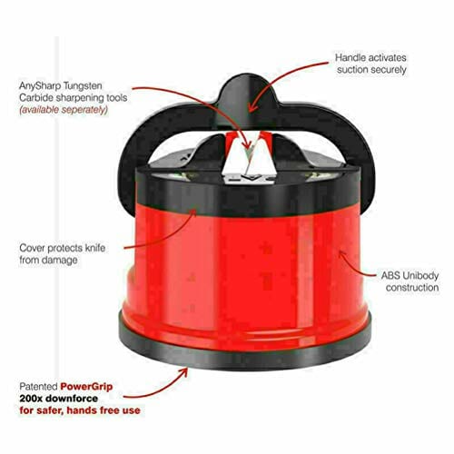 "Najlepsza Przyssawka Ostrzałka do Noży Kuchennych - QoFina" - obrazek 5