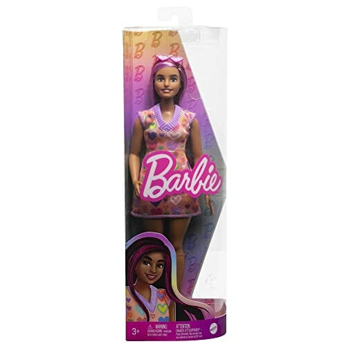 Barbie Fashionistas Lalka #207 w serduszkowej sukience, okularach prze - obrazek 2