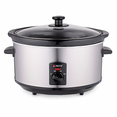 Alpina Slow Cooker – wolnowar – 3,5 litra – ceramiczny pojemnik wewnętrzny – 3 stopnie grzania – stal nierdzewna - obrazek 9