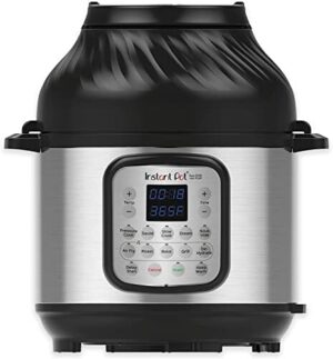 Instant Pot Duo Crisp 5.7L + Air Fryer 11-in-1-Elektro-Multikocher – Schnellkochtopf, Heißluftfritteuse, Slow Cooker, Dampfgarer, Grill, Dörrgerät und Sous-Vide-Maschine