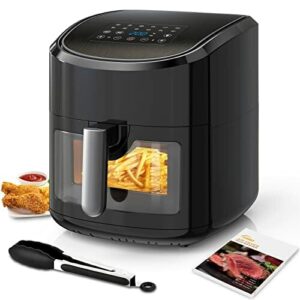 Euary Heißluftfritteuse 7,5L XXL 1700W Friteuse Heissluftfriteuse mit 12 Programmen,Fritteuse Heissluft Ohne Fett,Airfryer mit Rezeptbuch auf Deutsch.