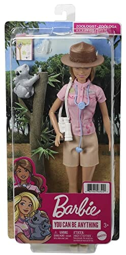 Barbie Zoolożka lalka (30 cm) i akcesoria: figurka koali z maluchem, b - obrazek 2