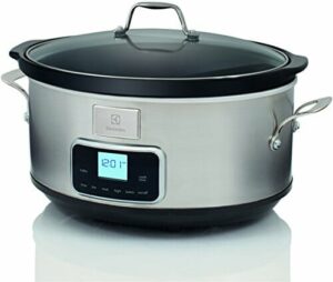 Electrolux ESC7400 Slow Cooker – powolna kuchenka ze stali nierdzewnej z 6 wstępnie zdefiniowanymi programami, 235 W, 6,6 l