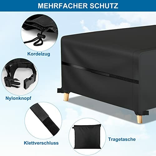 RATEL Pokrowiec na stół i krzesła, wodoszczelny, wiatroszczelny (242 x 162 x 100 cm) - obrazek 6