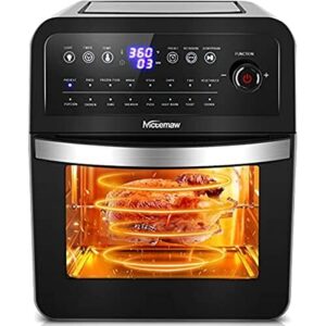 Heißluftfritteuse, Heißluft-Backofen 1700W mit 16 Programmen, 12 L Kapazität, 5 Zubehör, mit LED-Display, Temperaturregelung und Timer