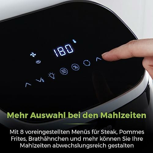 Tower T17039 Xpress Pro 5-in-1 Digitale Heißluftfritteuse mit Schneller Luftzirkulation, 60-Minuten-Timer - Airfryer Heißluftfritteuse XXL 11 l - 2000W - Schwarz - obrazek 4