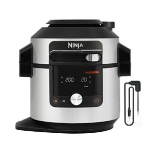 Ninja Foodi MAX 14-in-1 SmartLid-Multikocher [OL750EU], Digitales Bratenthermometer, Smart Cook-System, Schnellkochtopf & Heißluftfritteuse, 7,5 Liter, bis zu 60 % Energiekosten sparen, Kunststoff