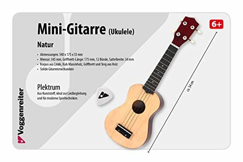Voggenreiter Verlag mini gitara (ukulele) drewno naturalne - obrazek 5