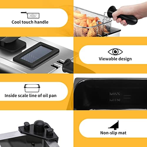 Aigostar Ushas 30HEZ - Frytkownica 2200W, 3 l, Regulacja temperatury, - obrazek 6