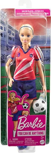 Barbie Careers Fashion Doll & Accessory, Soccer Player with Blonde Pon - obrazek 2