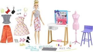 Lalka Projektantka Barbie Studio HDY90 z 25 Akcesoriami!