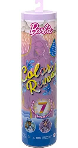 "Lalka Barbie Color Reveal - 7 Niespodzianek, Farbka z Chmurkami, Zmiana Koloru, HCC57" - obrazek 2