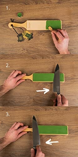 BACHER dwustronny skórzany pas do ostrzenia strop do polerowania noży - obrazek 6