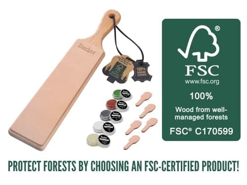 BACHER dwustronny skórzany pas do ostrzenia strop do polerowania noży - obrazek 9