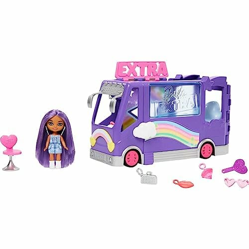 Barbie Extra Minibus koncertowy + Lalka Mini Minis Zestaw, rozkładany
