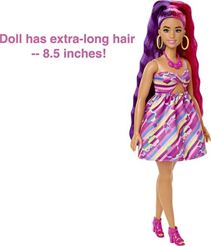 "Barbie Lalka Totally Hair Kwiaty - 15 Akcesoriów, 21,5 cm, 3+ Lat, HCM89" - obrazek 4