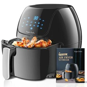 Taylor Swoden Sunbeam - Heißluftfritteuse XXL, 7L Airfryer, 1800 W Friteuse ohne Öl für 4-6 Personen, digitaler LED Touchscreen, 8 Programme, automatische Abschaltung