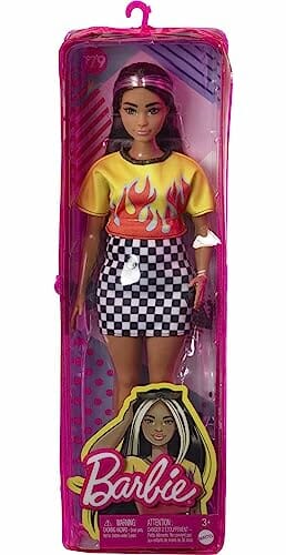 Barbie Fashionistas Lalka o krągłych kształtach z długimi włosami z pa - obrazek 2