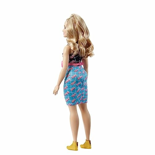 Barbie Fashionistas Lalka (blondynka) o krągłych kształtach w stroju z - obrazek 3