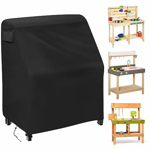 AXPQHL Drewniany koc kuchenny, koc kuchenny z tkaniny Oxford 600D, koc kuchenny na zewnątrz, wiatroszczelny, odporny na deszcz, promieniowanie UV i rozdarcia, 110 l x 50 W, 98 H CM