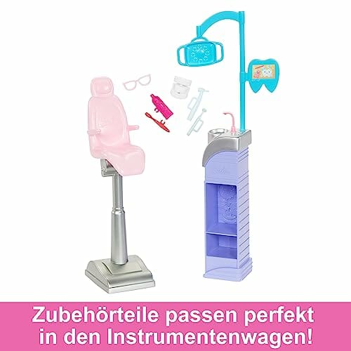 Barbie Linia Kariera Dentystka Zestaw z lalką i akcesoriami, HKT69 - obrazek 5
