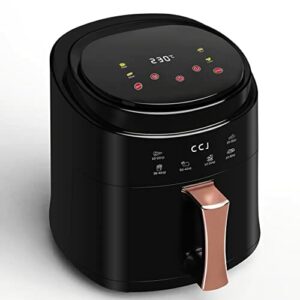 Fritteusen,Heißluftfritteusen CCJ Air Fryer Digital LED Touchscreen,Anpassen von Funktionen, 75 bis 230 °C,1400W,8 Servierungen,Voreingestelltes Timing,Spülmaschinenfest
