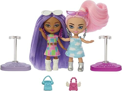 Barbie Extra Mini Minis Lalki Wielopak Zestaw 5 małych lalek Barbie w - obrazek 2