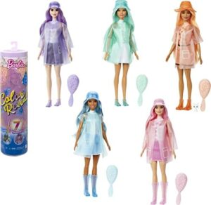 "Lalka Barbie Color Reveal - 7 Niespodzianek, Farbka z Chmurkami, Zmiana Koloru, HCC57"