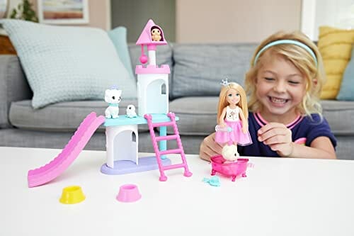 Barbie GML73 zestaw do zabawy dla zwierząt domowych z lalką Chelsea, z - obrazek 2