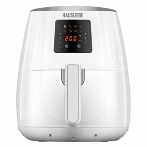 HAUSLIEBE LF1 Airfryer (1500 W, Heißluftfritteuse, digitales Display, ohne Öl, einfach zu bedienen und reinigen, für 2-3 Personen, 3.5 Liter) weiß