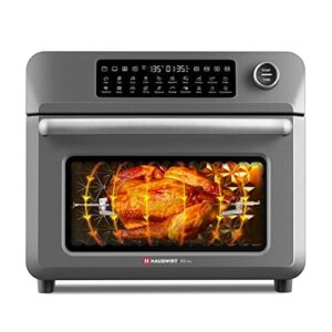 Hauswirt Heißluftfritteuse 25L, Heißluftfritteuse xxl, Airfryer mit Digitalem LED-Touchscreen, Minibackofen mit kochplatten, 20 Programme