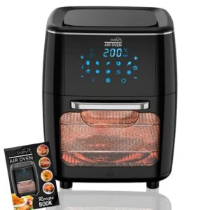Starlyf Heißluftfritteuse Air Oven XXL, 1700,00 W, 12 Liter Fritteuse mit 10 Programmen, Rotisserie-Funktion, Drehspieß