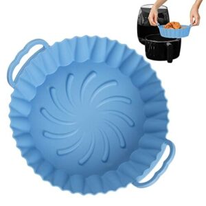 romon 20cm Silicone Air Fryer Liners,Silikon Airfryer Backform,Airfryer Silikonform Heißluftfritteuse,Air Fryer Silikon Pot,Silikon Backform Heißluftfritteuse,Silikoneinsatz Heisluftfritöse