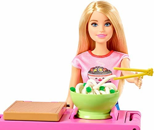 Barbie Domowy makaron Zestaw do zabawy + lalka blondynka, 2 pojemniki - obrazek 8