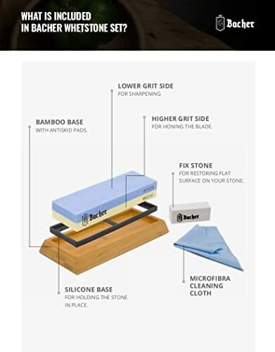 BACHER kamień wodny premium, podwójna gradacja 1000/6000, ostrzałka ka - obrazek 4
