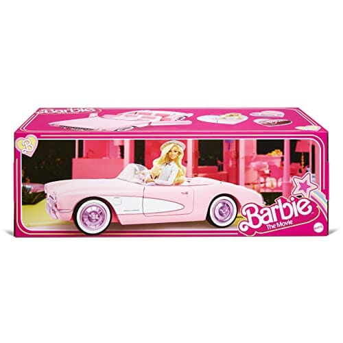 Barbie Filmowy kabriolet Deluxe Różowe auto Corvette inspirowane filme - obrazek 3