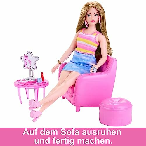 "Zestaw Garderoby Barbie z 32 Elementami - HPL78" - obrazek 4