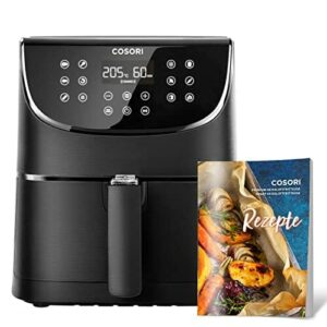 COSORI Heißluftfritteuse 3,5L, Heissluftfriteuse Ohne ÖL mit 13 Programmen, 1500W, Airfryer XL für 1-3 Personen, 100 Deutsch Rezeptheft, Digitalem One-Touch Screen, Vorheizen&Warmhalten, Shake-Modus