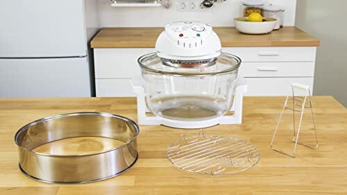 Cecotec Combi Grill Tischkonvektionsofen. Mehrfunktion, Temperatur bis zu 250 ºC, 60 Minuten Timer, Verlängerungsring für mehr Fassungsvermögen (19 L), 1300 W., Weiß - obrazek 2