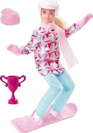Lalka Barbie Sporty Snowboardzistka 30 cm - Prezent dla Dzieci 3+ HCN32